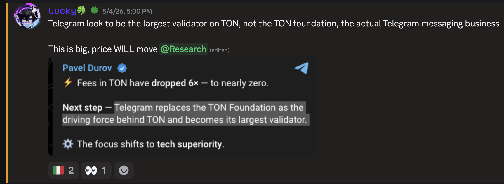 $TON call by Lucky